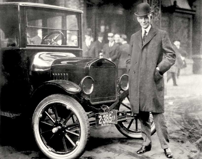 Henry Ford with 1921 Model T