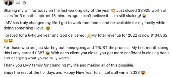 local marketing vault review 8925 3 months sales student testimonial