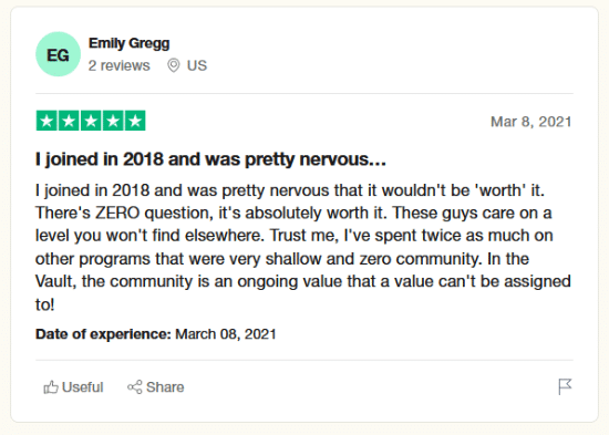 local marketing vault review emily gregg trustpilot review